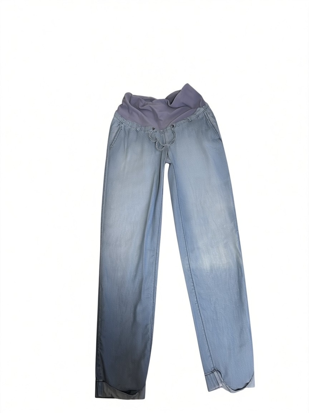 H&M Light Blue Maternity Jeans with Stretch Waistband Size 8